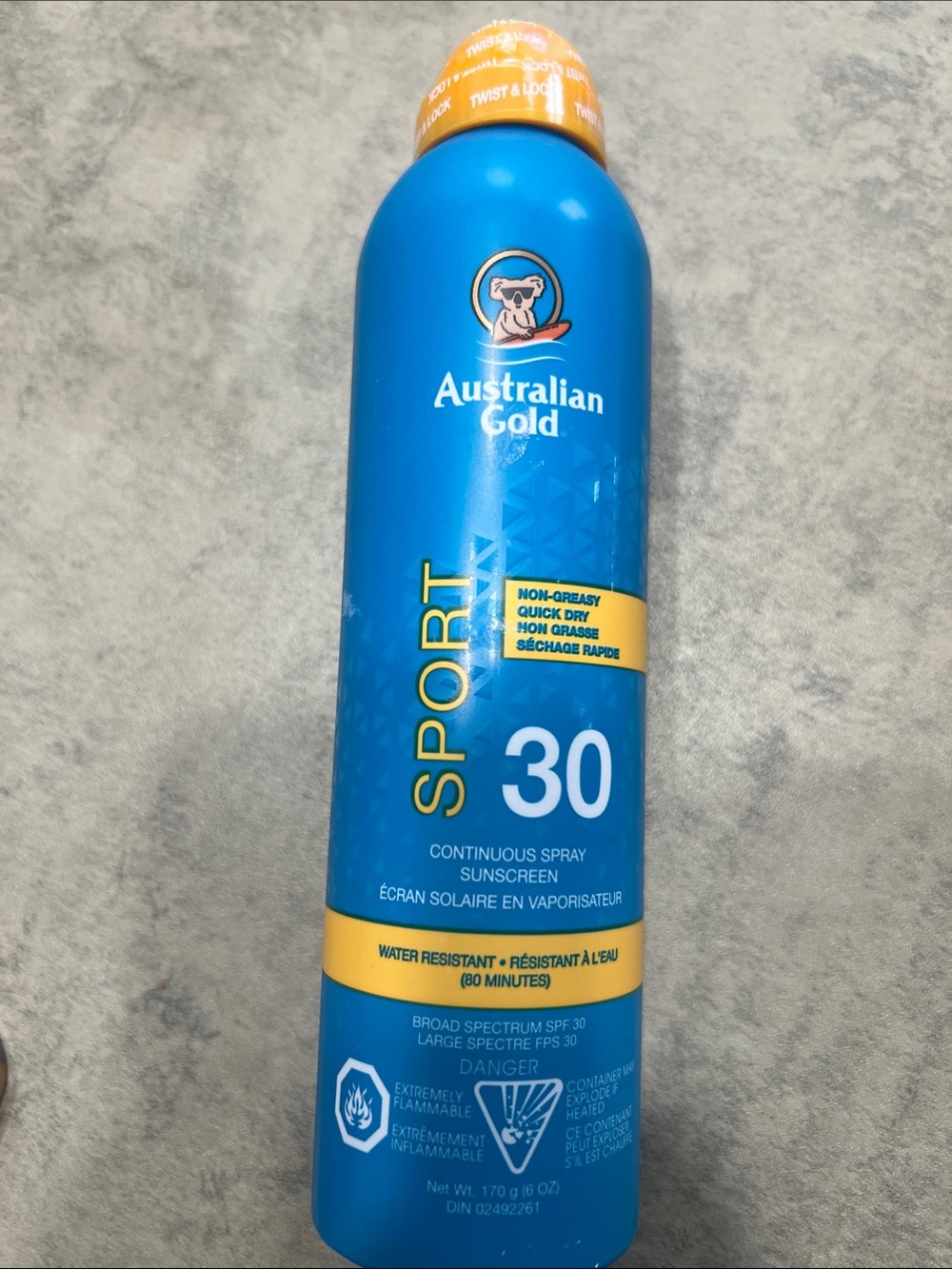 Australian Gold Sport Continuous Spray Sunscreen SPF 30 - Blue